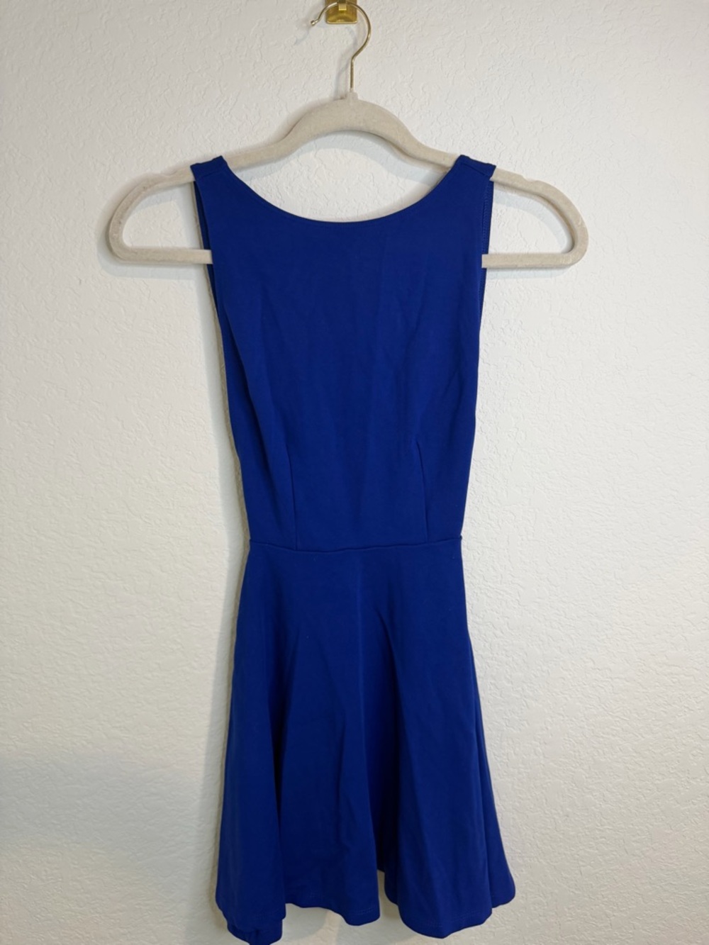 American Apparel Classic Sleeveless Blue Fit-and-Flare Dress